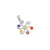 Sterling Silver 7 Chakra Gemstone Pendant: Healing Jewelry