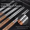 ChuyiQi Premium Wenge Wood Chopsticks with Copper Heads