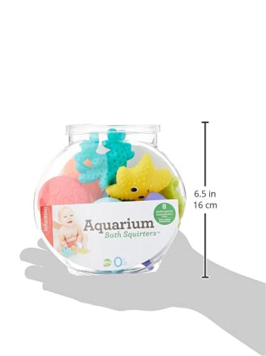 Infantino (Japan Official Product) Sea Friends [Bath Toy, Bath Toy, Colorful, Soft Material, For Bathe-Loving Babies, Suitable for Early Childhood