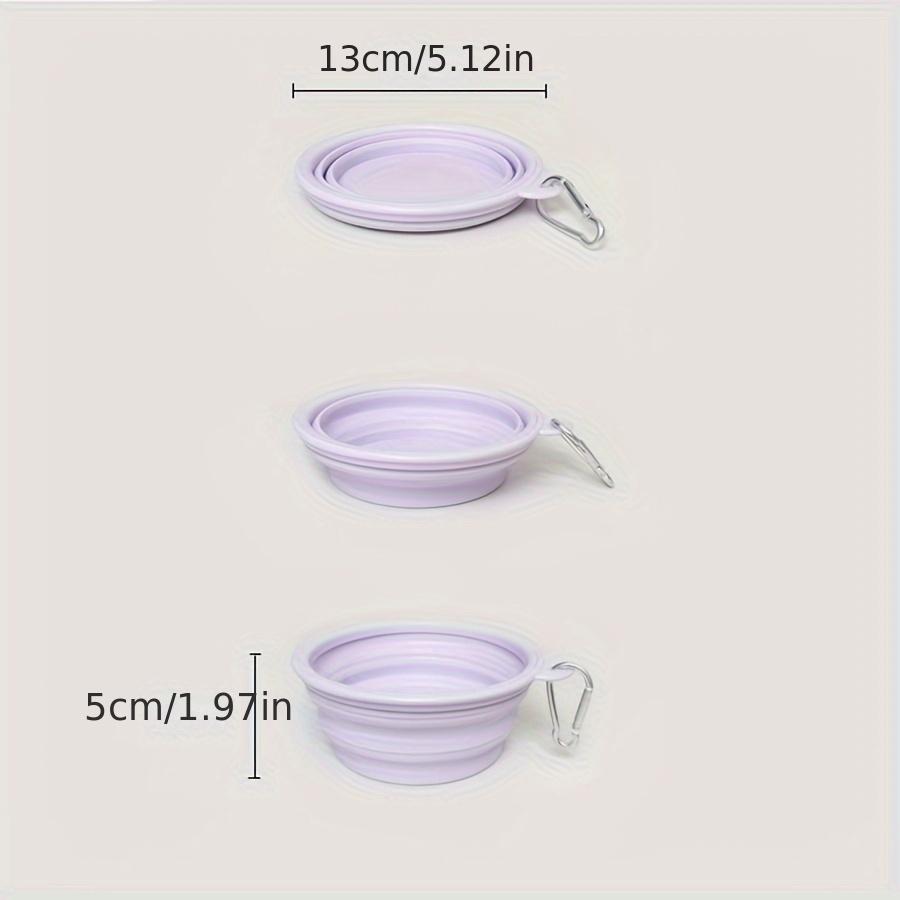 Hanging Dog Pet Folding Silicone Bowl Outdoor Travel Portable Food Water Container Feeding Tray Bowl Macaron Color Pet Supplies