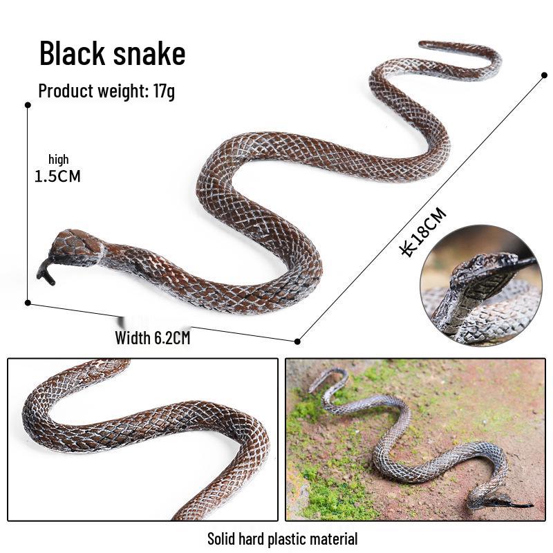 Wild Animal Model Set: Ussuri Rat Snake, Cobra, Rattlesnake, Python - Children s Educational Science Toy