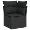 VidaXL Salon de Jardin avec Coussins 10 pcs, Canapés de Terrasse, Ensemble de Meubles de Patio, Mobilier d'Extérieur, Noir 3226104