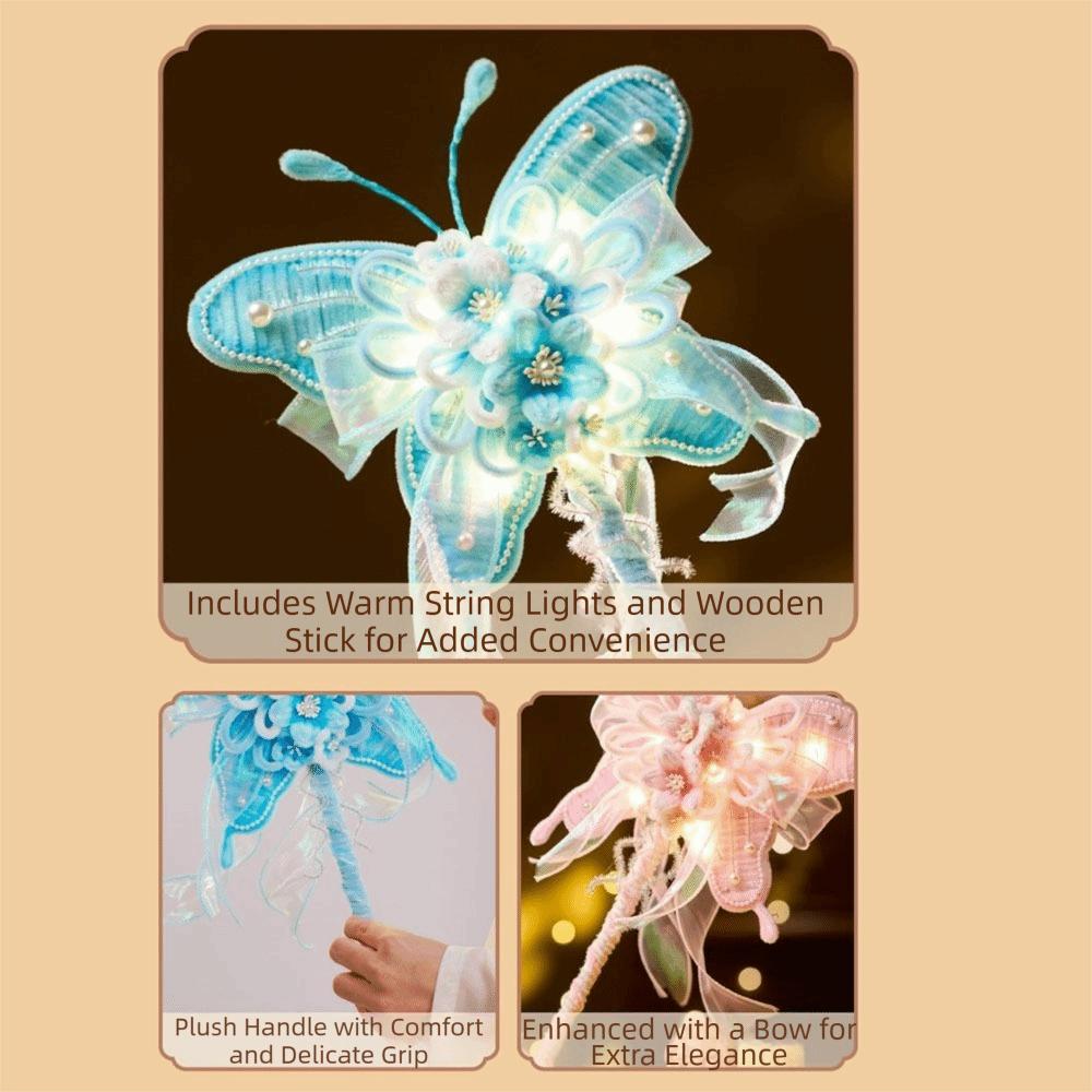 Iron Wire Strip Stick Butterfly-shaped Lantern DIY Kit Mid-Autumn Festival Lantern Hanfu Props