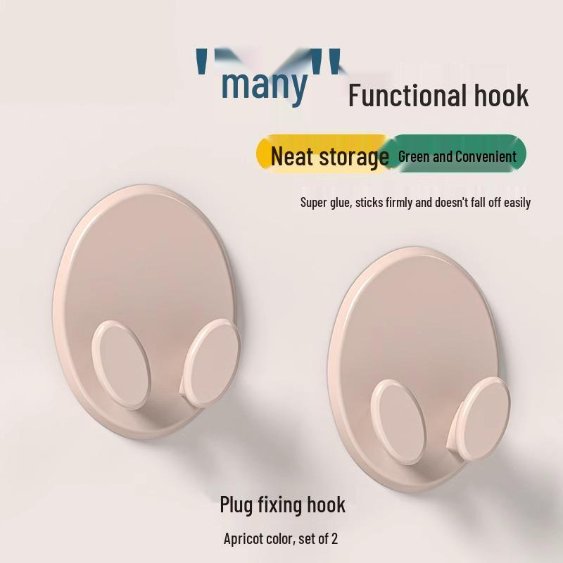 Strong Adhesive No-Drill Plug Hook for Kitchen Wall Power Cord Storage