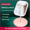 Led Vanity Mirror Intelligent Adjustable Monochrom/3color Light Vanity Mirror Desktop Fill Light Mirror One Touch Charging Model