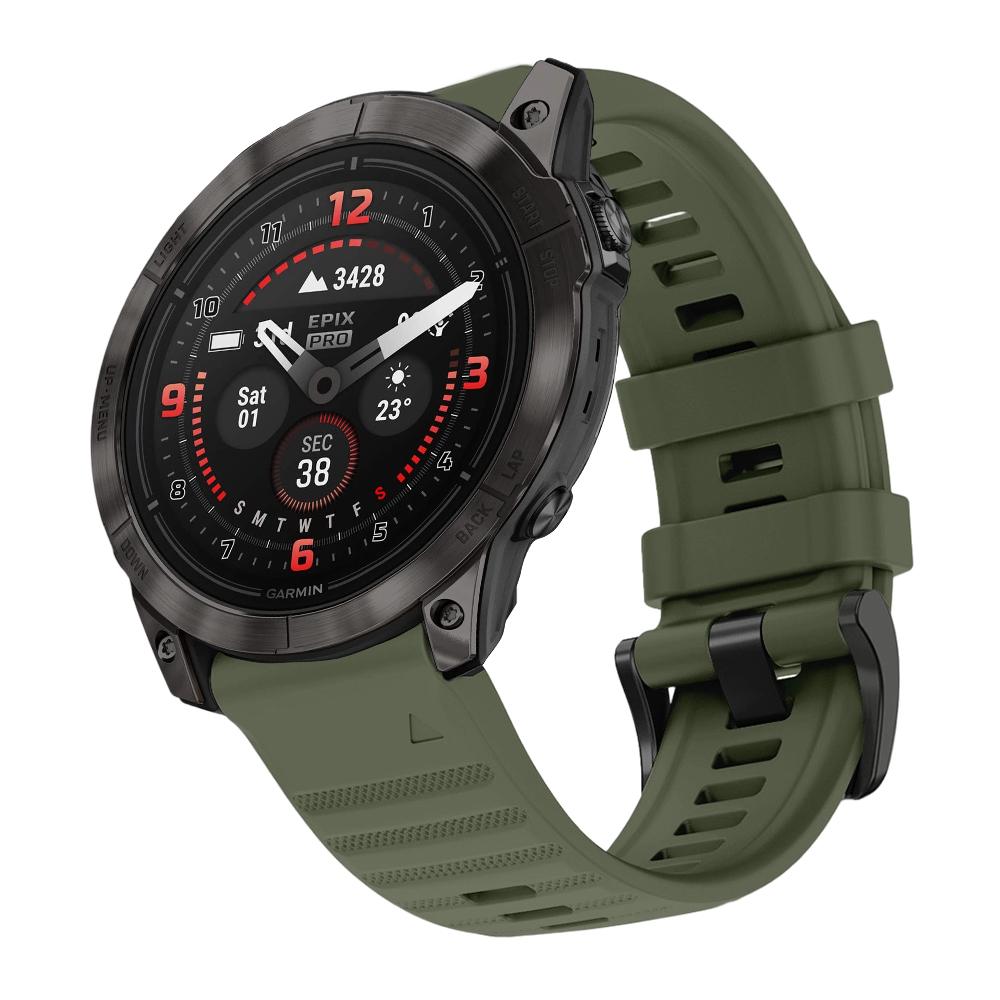 Outdoor Sports Band for Garmin Epix Pro 47mm 51MM Waterproof and Sweatproof Garmin Quick Fit Silicone Band for 22mm 26mm Quick Fit