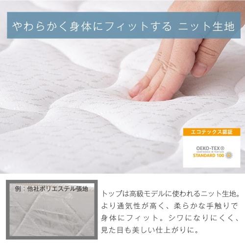 Tansugen Single Mattress, Extra Thick 22cm, High-Density 528 Pocket Coils, Breathable 3D Mesh, Double-Layer Urethane Knit Fabric, Sick House Preventio