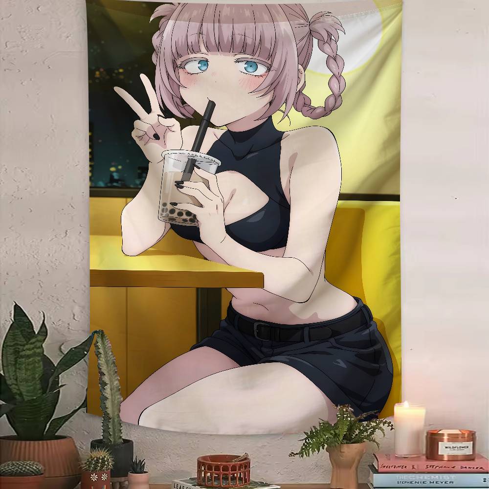 Kawaii Nazuna Nanakusa Tapestry Bedroom Cute Anime Call of Night Modern Young People Style Dorm Theme Room Decor