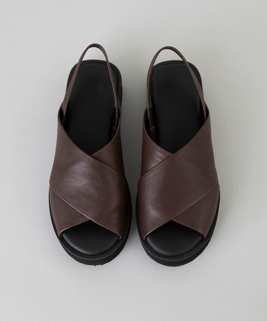 Heenn Hug Me Platform Sandals. Brown