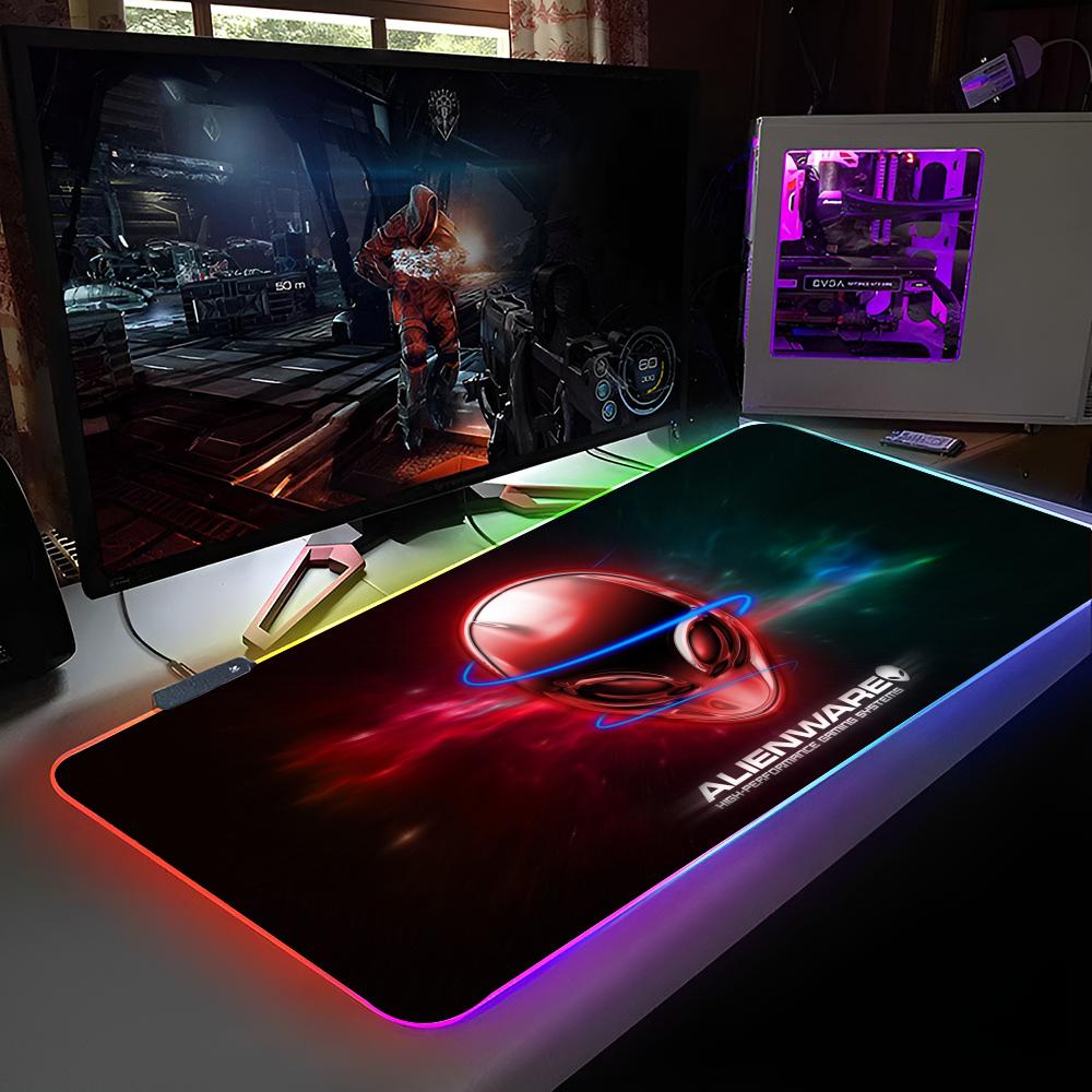 Alienware Mouse Pad RGB Backlit Mouse Pad Laptop Mouse Pad Laptop Gamer Computer Desk Gaming Accessories