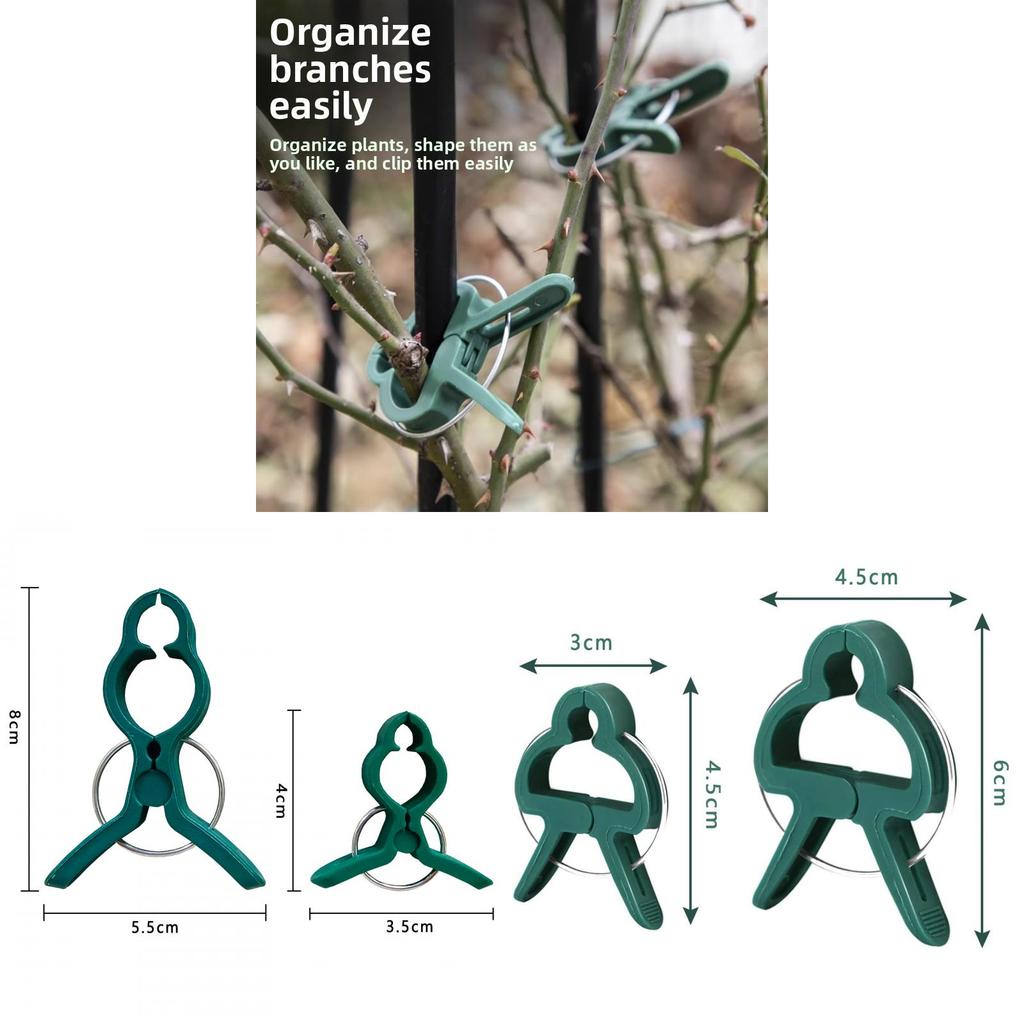 Gardening Fixing Clips Set With Ties For Home Plant Support And Climbing Vegetables