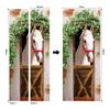 Meiji Creative Environmental Protection Stallion 3D Door Sticker Renovation Self-Adhesive Bedroom Wall Sticker Direct Sales Door Frame