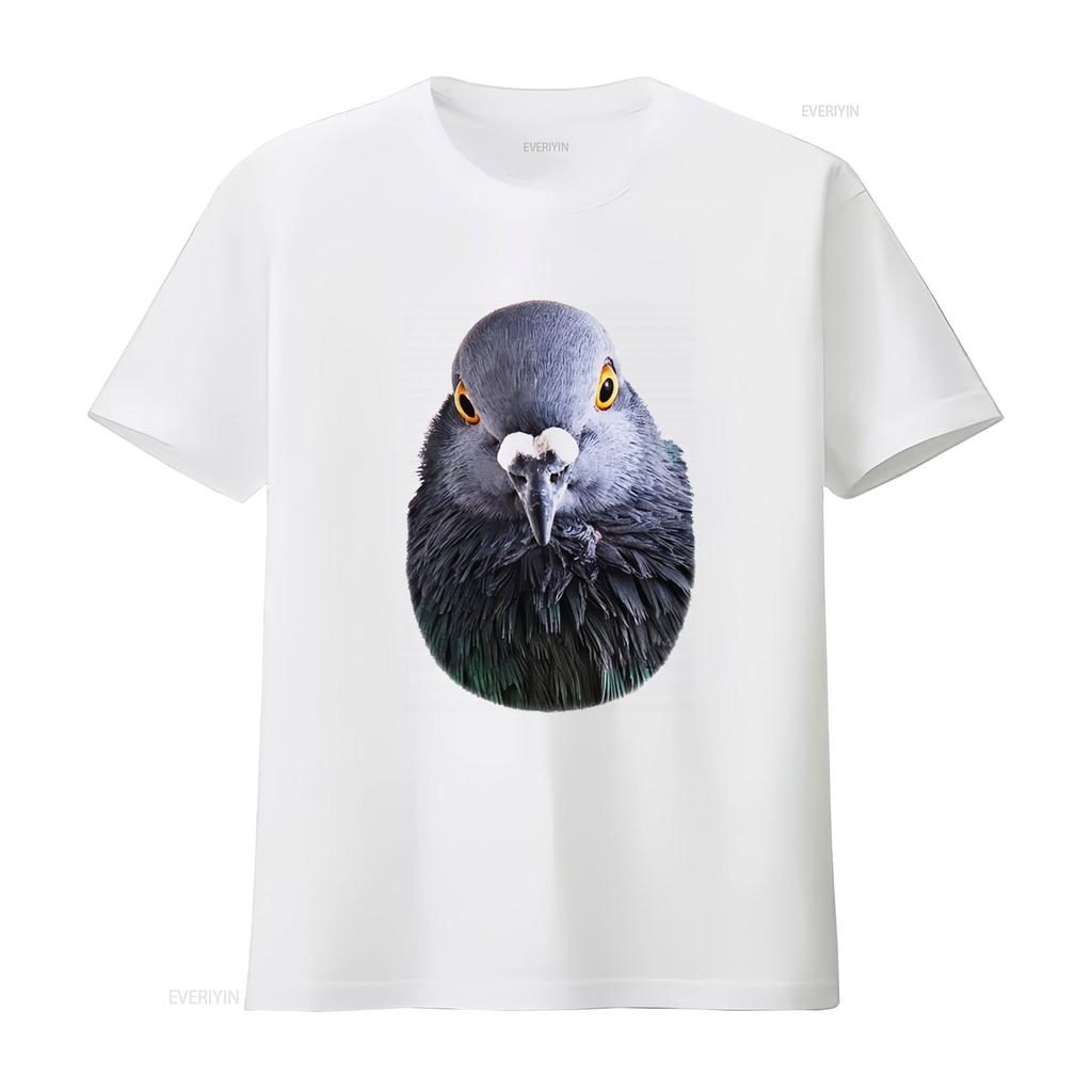 Unique Pigeon Head Art Design T Shirt for Kids Premium Quality Vintage Washed Breathable Slightly Streetwear Unisex Versatile