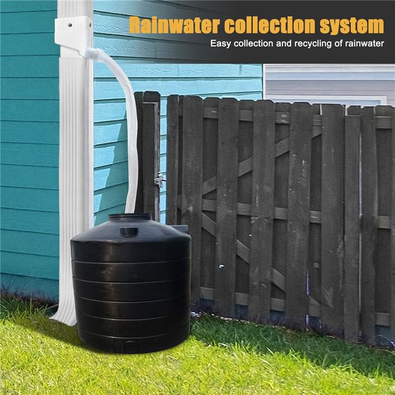 Rainwater Collection System Professional UV Resistant Downspout Diverter Kit for Outdoor Garden Lawn Rain Water Diverter Kit