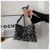 Trendy Sequin Handbag Women's 2024 Spring Latest Fashion Big Capacity Armpit Shoulder Bag Popular Small Square Bag