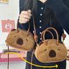 Plush Dolphin Shell Bag Kapibara Three-dimensional Portable Small Round Bag Cute Girl Doll Messenger Bag