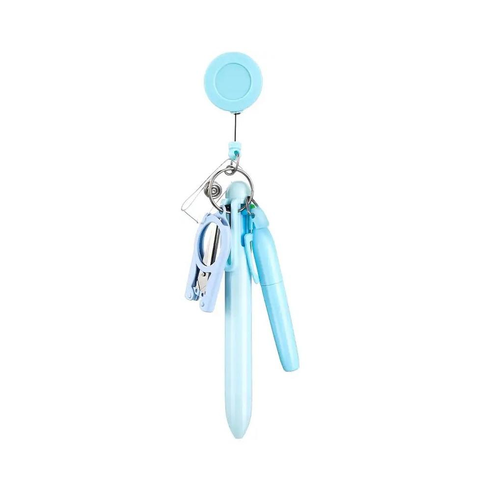 Retractable Student Badge Set Rotatable Nurse Badge Clip Gift Nurse Pen Pack