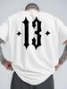 New Summer Style Unisex Cotton Tshirt Number 13 Printed Loosefitting Street Style Breathable And Fashionable Short Sleeves5xl