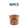 50PCS small kraft paper mechanism cup muffin cup cake cupboard temperature oven baking household small paper tray