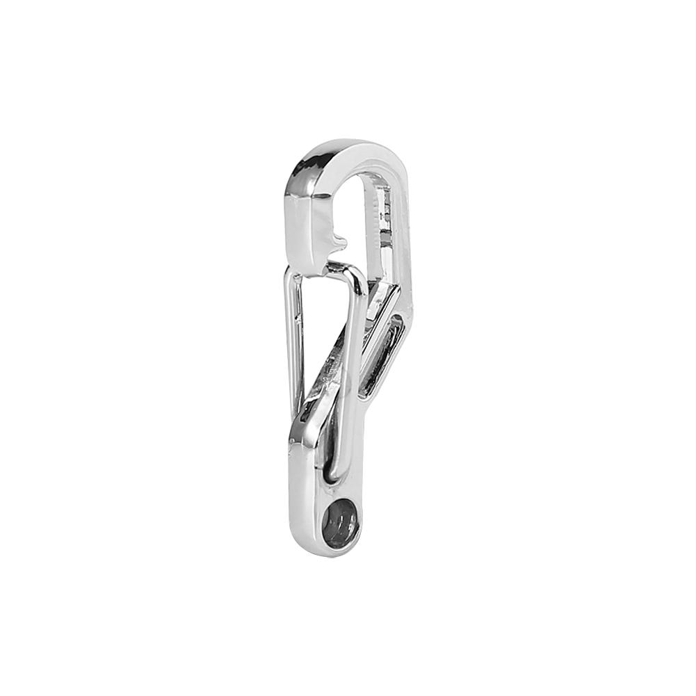 5PCS Bag EDC Alloy Outdoor Mini Spring Hook Keychain Carabiner Key Ring Clips Hook(silver)