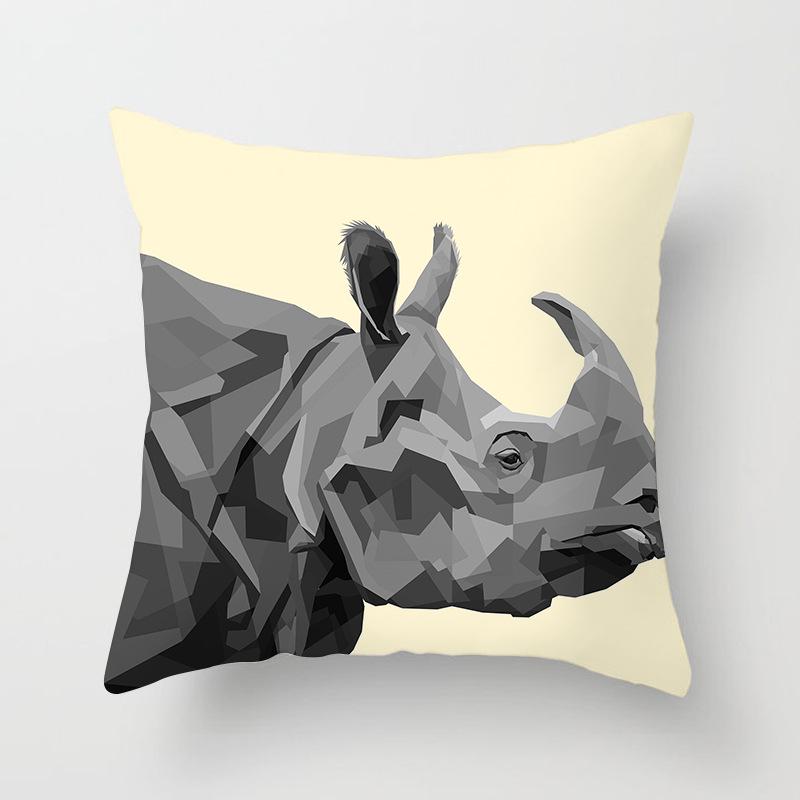 

Подушка в скандинавском стиле с животными, квадратная, из персиковой кожи, наволочка, товары для дома 45 * 45Cm (excluding pillow core)