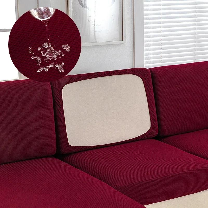 Sofa Seat Cushion Cover Stretch Waterproof Slipcovers Sofa Back Cover 1/2/3/4 Seater Couch Cover Chaselong Protector