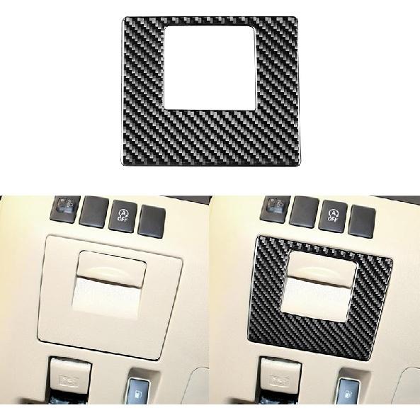 Real Soft Carbon Fiber Car Ignition Lock Panel Engine Start Stop Switch Cover Trim Sticker Auto Interior Accessories Compatible with Toyota
