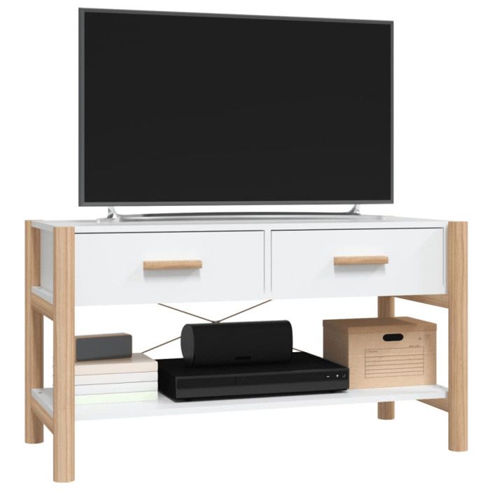 345660 vidaXL TV Cabinet White 82x38x45 Cm Engineered Wood