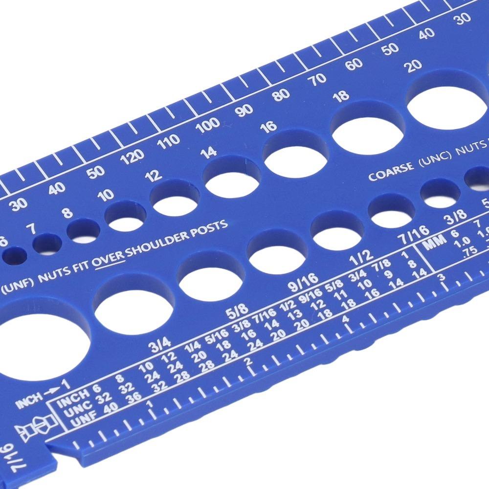 Efficient Sizing Thread Gauge Checker Blue/White Bolt Sizer Bolt Identifier Gauge  Measuring Tool синий