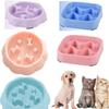 Evcil hayvan malzemeleri Renk Yavaş Besleyici Kedi Kabı Boğulma Önleyici Plastik Köpek Bulmaca Mama Kabı, Kaygı Giderici Köpek Su Havzası