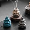 Meditation Home Decor Pagoda Incense Burner Set for Cone Stick Backflow Aromatherapy Yoga Zen Gift