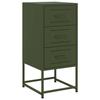 VidaXL Olive Green Bedside Table 36x39x78 Cm Steel, Cabinet, Side Cabinet, Bedroom Furniture, Table of 846586
