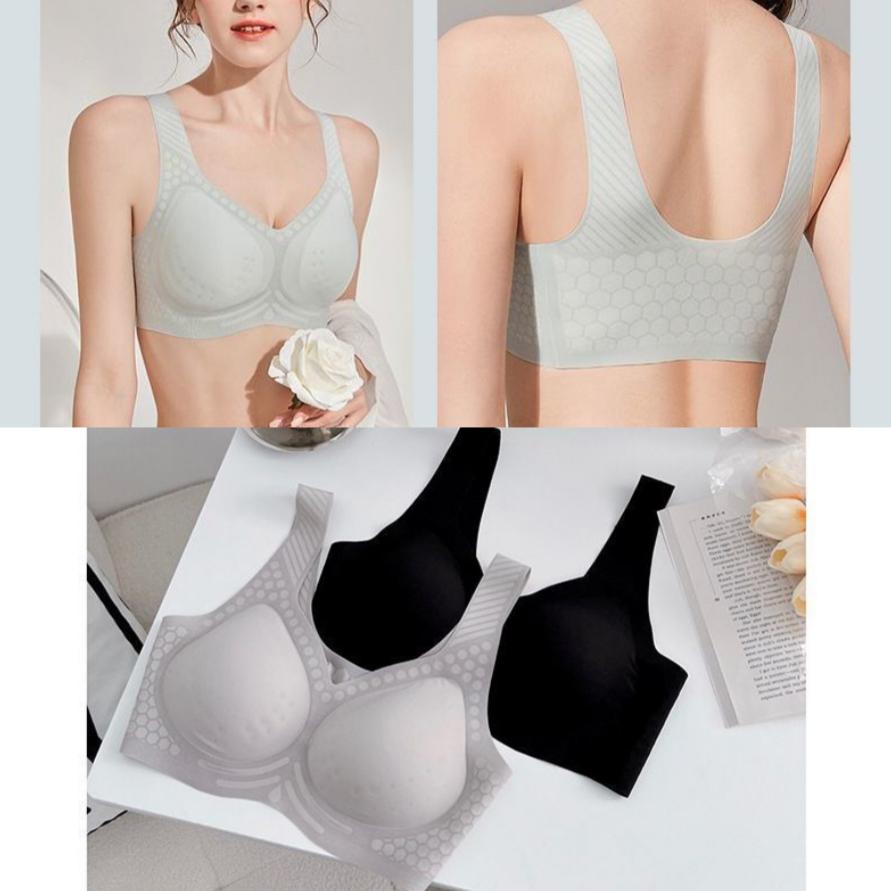Black Technology Ice Mask Jelly Glue Seamless Underwear Women's Nude Vest Style Breast Enhancement Bra Without Rims