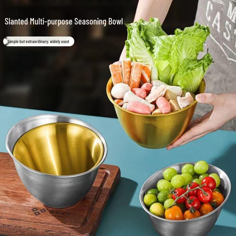 

Stainless Steel Slanted Buffet Serving Bowl Medium