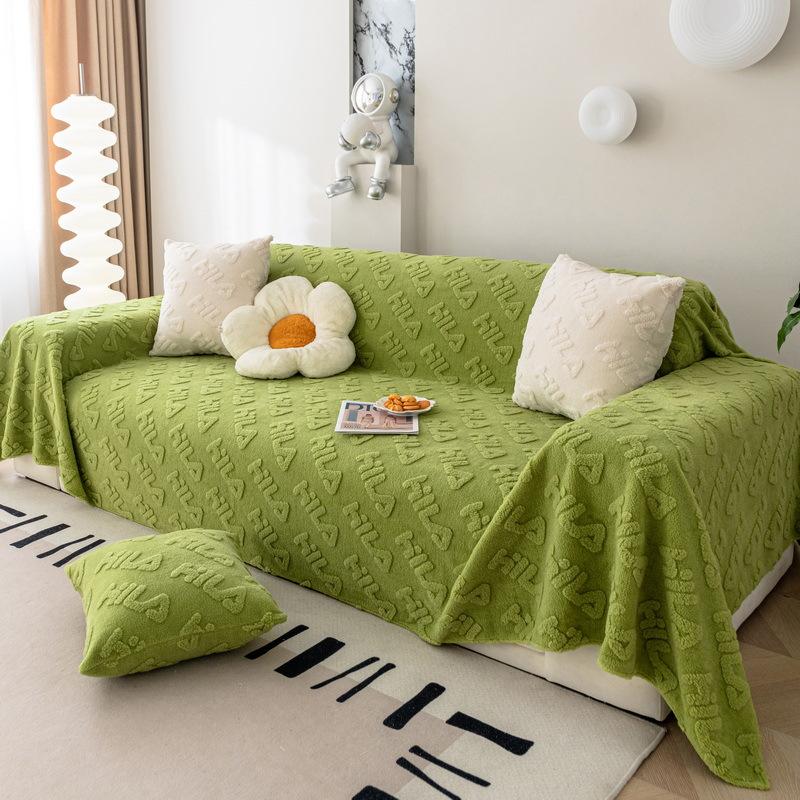 Anti-cat Scratch Sofa Cover New Four-season Universal Winter Plush Sofa Cover All-inclusive Sofa Towel Cushion