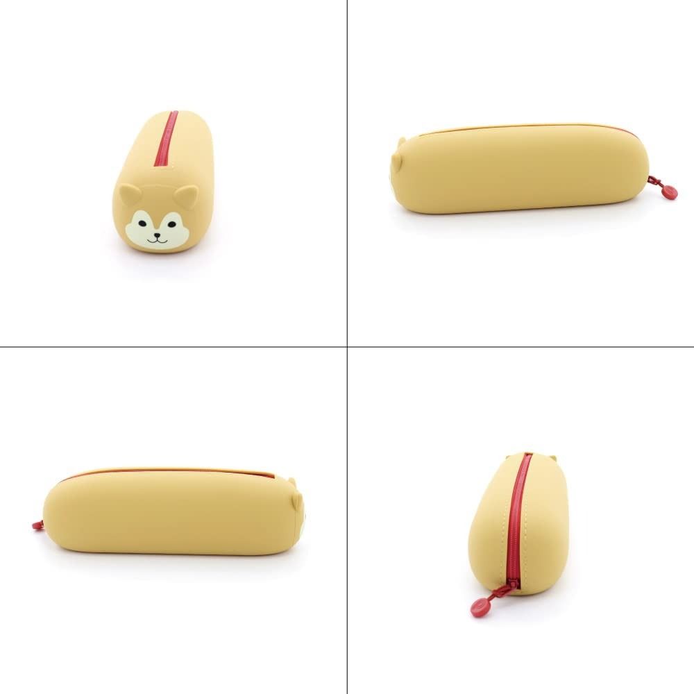 Soft Stationery Box Cartoon Animal Pouch Bag Cute Silicone Pencil Case  School