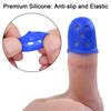 Wisdompro Paper Turning Finger Cot for Office Fingertip Protection Silicone Page 16 Blue Aqua Use, Non-slip, Perforated, Sack, Rubber, Turning,