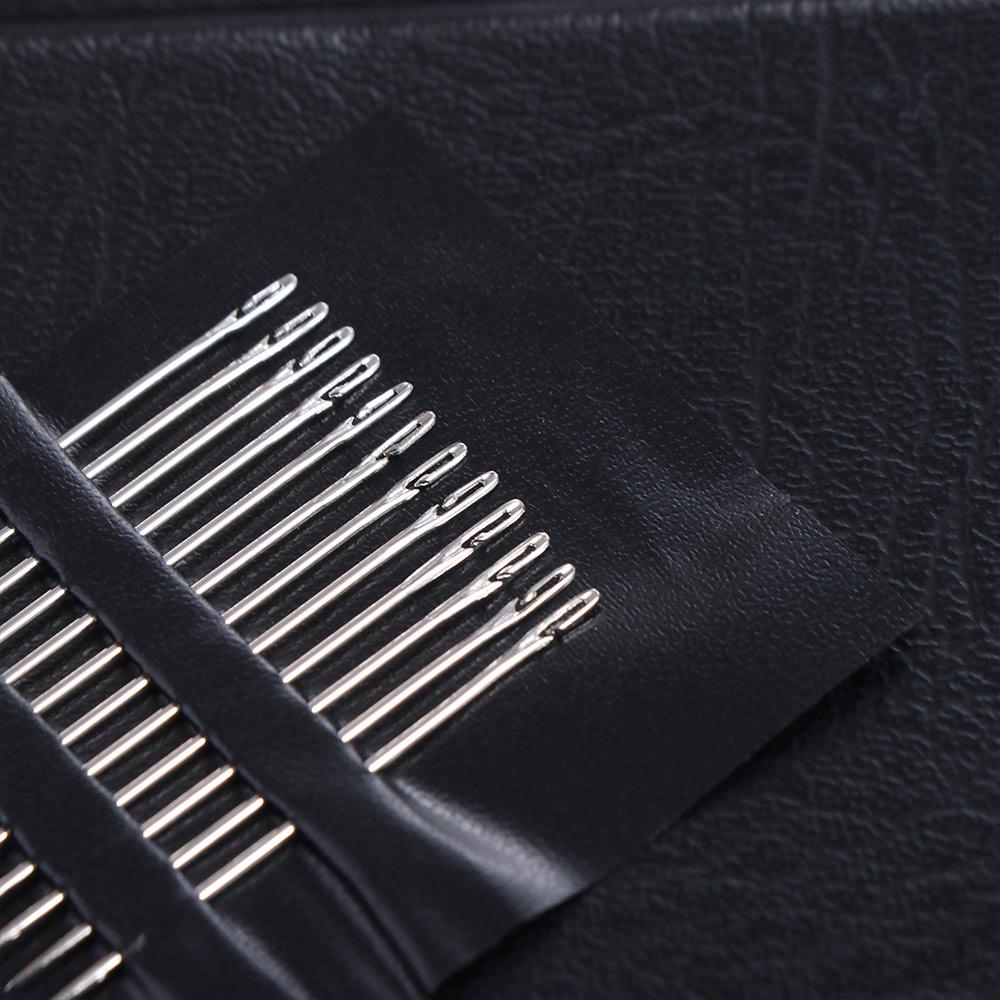 12Pcs Multi-size Sewing Needles Stainless Steel Threading Needles Blind Needle Household