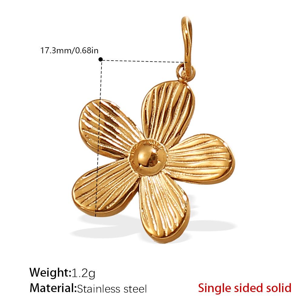 European & American Titanium Steel Rose Pendant - Creative DIY Necklace Accessory Collection