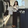 Pure Desire Gray Off-shoulder Short-sleeved T-shirt Women's Summer New Fashion Design Gray Top A