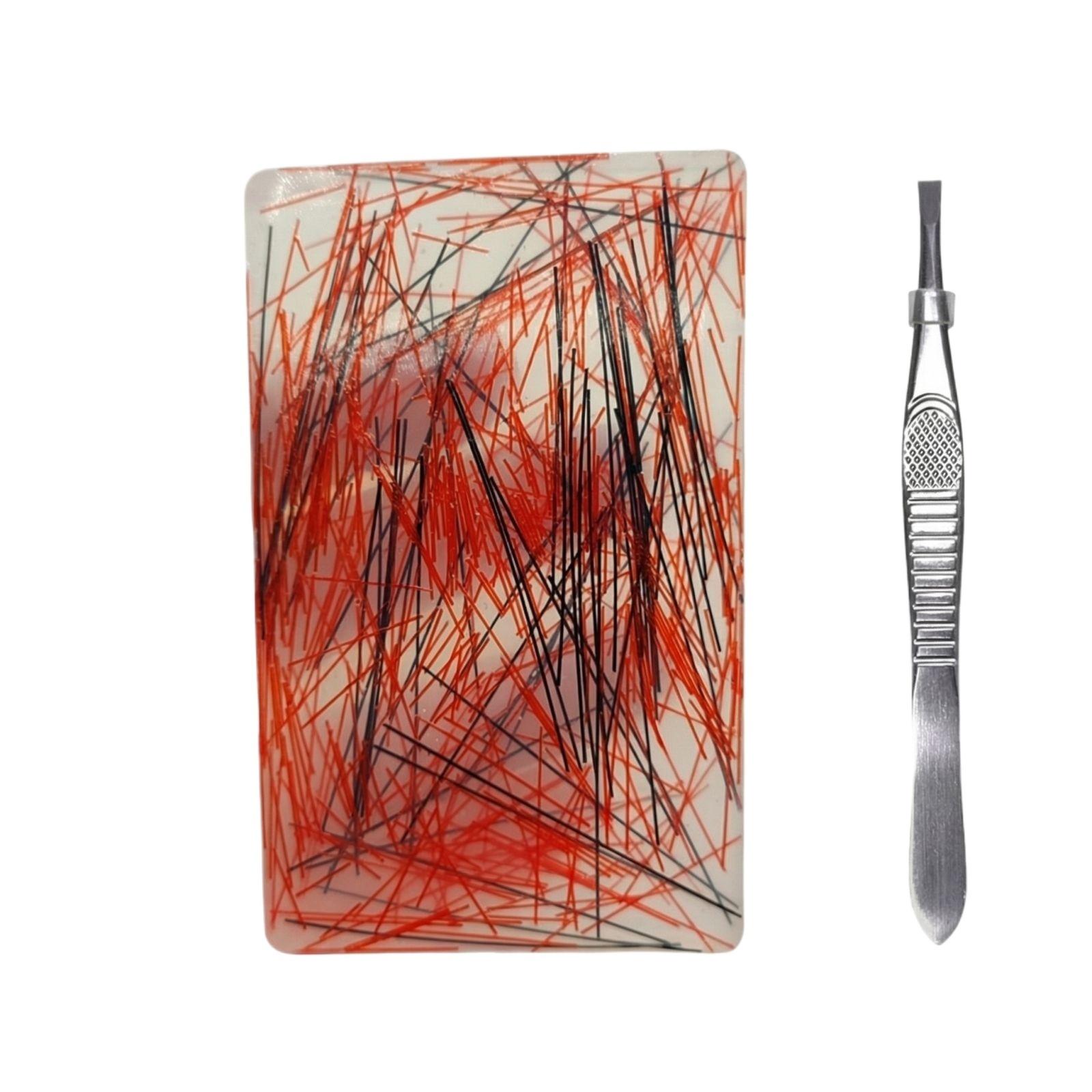 

Hair Pulling Pad With Tweezers | Suitable For With Anxiety, ADHD, Trichotillomania | Silicone, Mixed Colors One Size