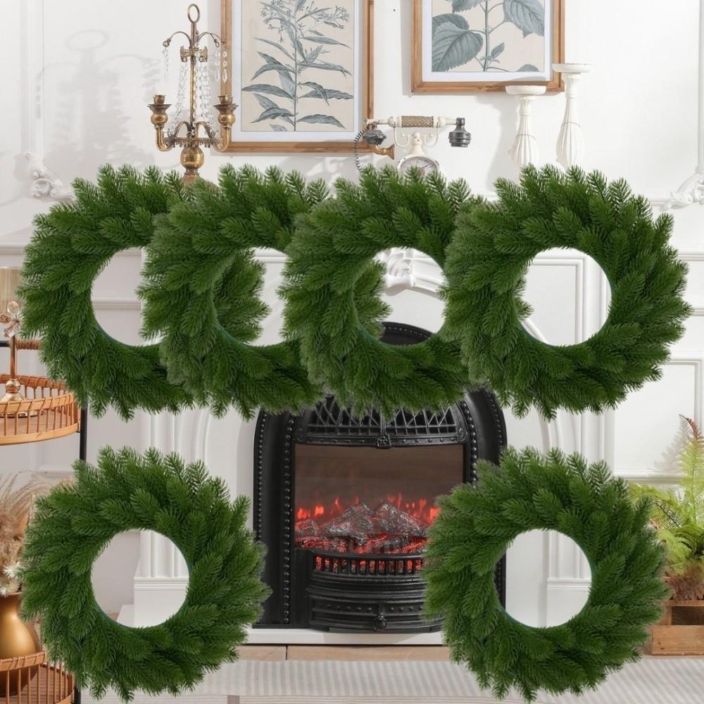 Green Leaves Christmas Wreath Ordinary Leaf Door Hanging Christmas Wreath Home Decoration