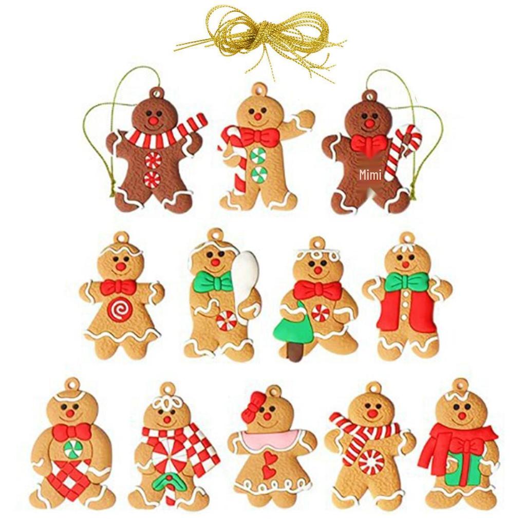Classic Christmas Gingerbread Man Tree Ornaments