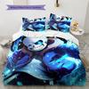 Sans  Pattern Bedding Quilt Set  Home Decoration  Gift (1 * duvet cover + 2 * pillowcase  without core)