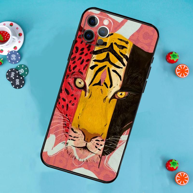 Classic Leopard Tiger Phone Case For iPhone 17 Air 16 15 14 13 12 11 Pro Max 12 13 mini 15 16 Plus 16e Cover Funda