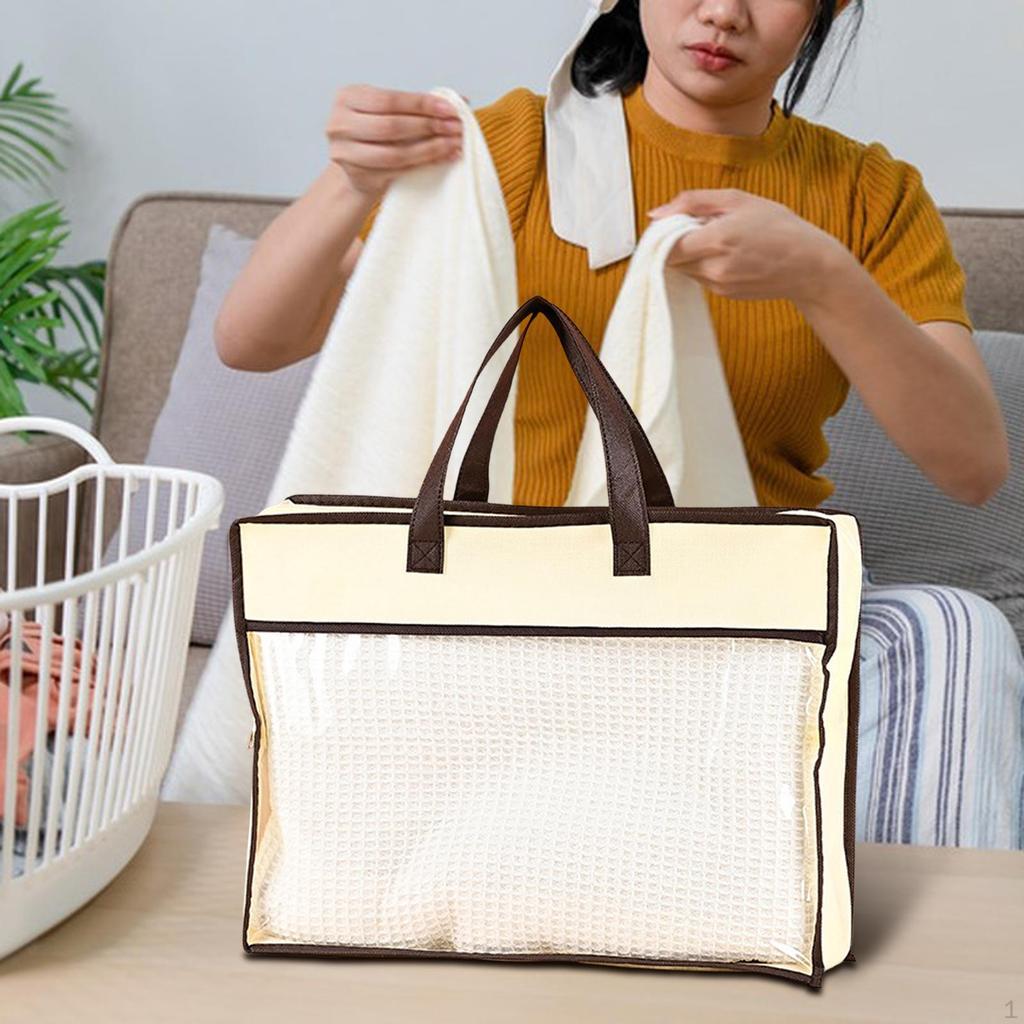 Handbag Dust Bag Purse Protector Beige Multifunctional Storage Organizer for Towels Bed Sheets