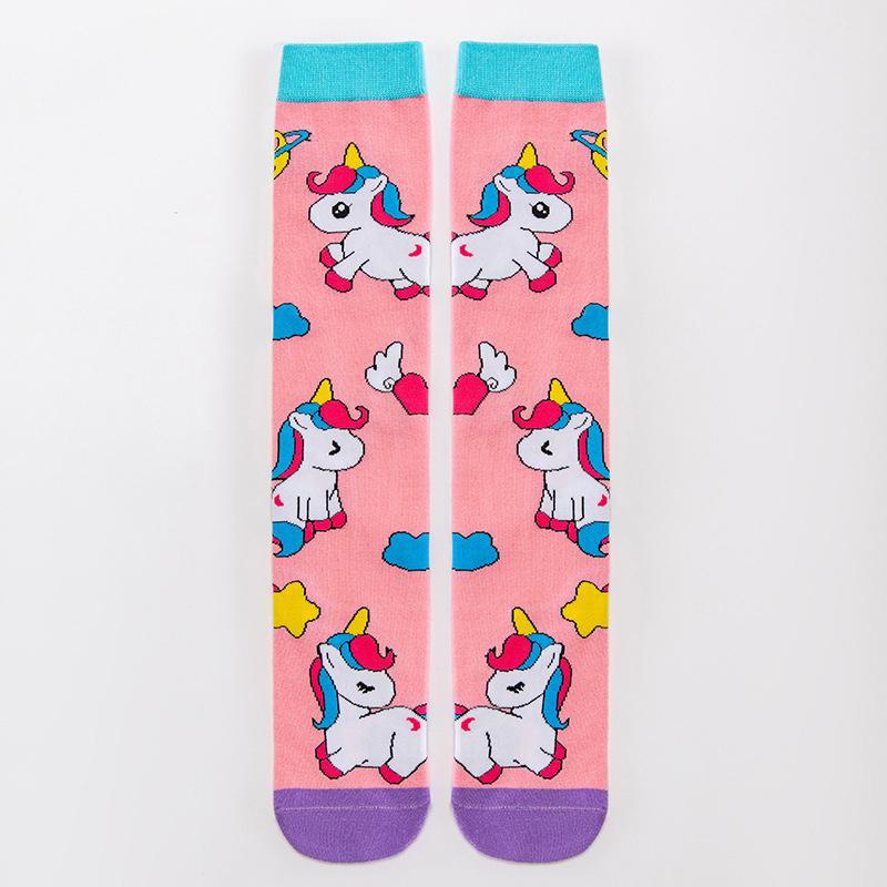 Süße Cartoon-Tier-Einhorn Kinder lange Socken Geeignet für Freizeit tägliches Leben Dekoration