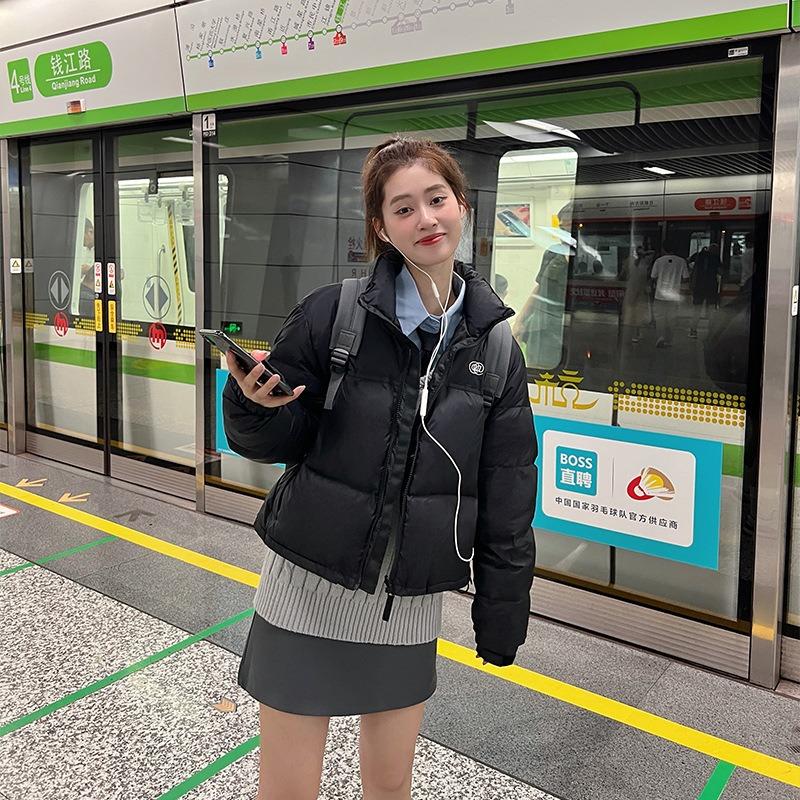 Winter women's bread clothes padded jacket women's trend personalized street short stand-up collar padded clothes
