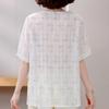 4XL-8XL Übergröße Elegante Blusen für Damen Sommerkleidung Übergroße Oberteile Frau Lässige Kurzarmhemden