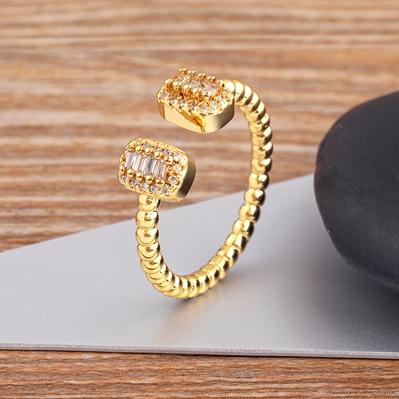 

Nidin New Irregular Rings Zircon Stone Aesthetic Girl 4 Colors Open Adjustable Rings for Women Vintage Jewelry Accessories Gift белый